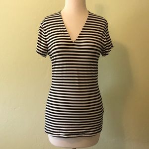 NWOT INC Black and White Fitted Top